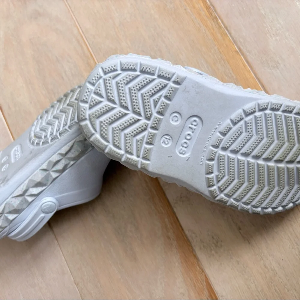 CROCS Kids White Slip-On Clog Sandals